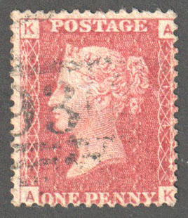 Great Britain Scott 33 Used Plate 174 - AK - Click Image to Close